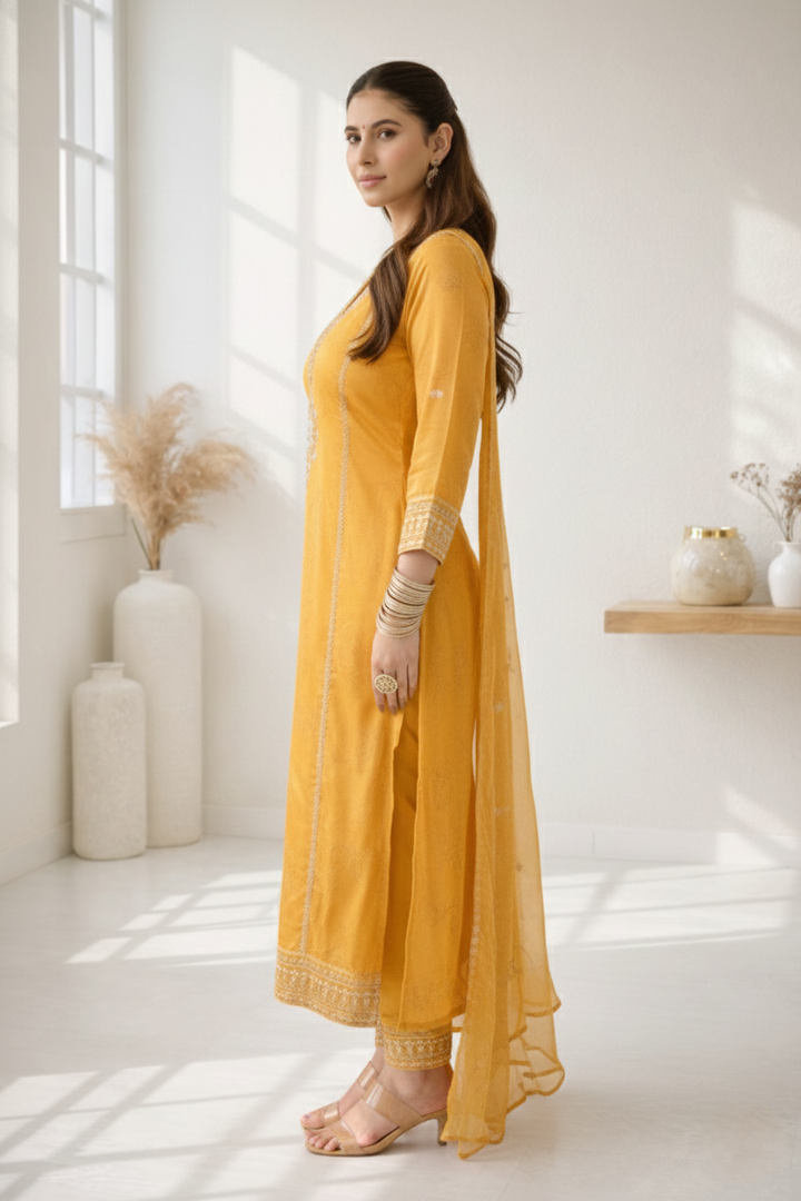 Palash sunshine full work suit set