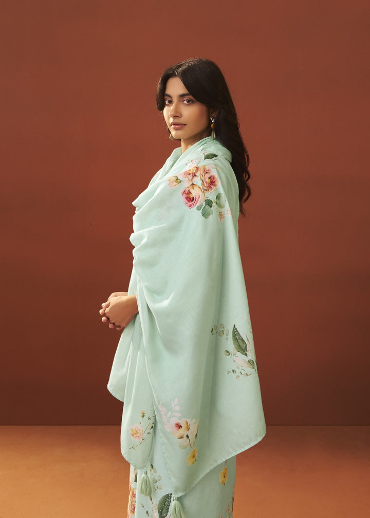 Itrh kelly printed cotton linen suit set