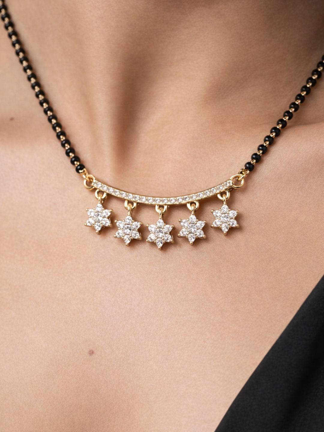 Rivaaz diamond Mangalsutra with earings set