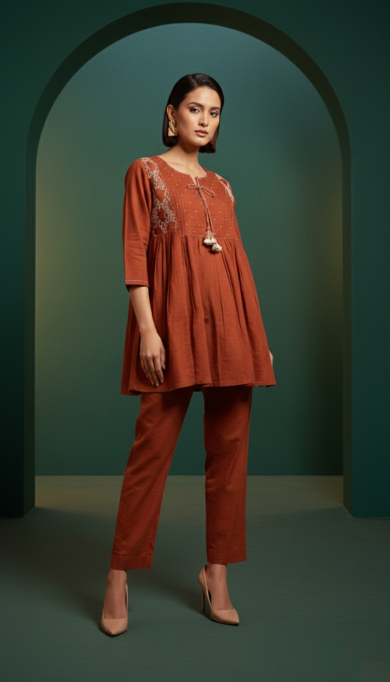 Rushali Mojo Embroidered Work Co-ord Set