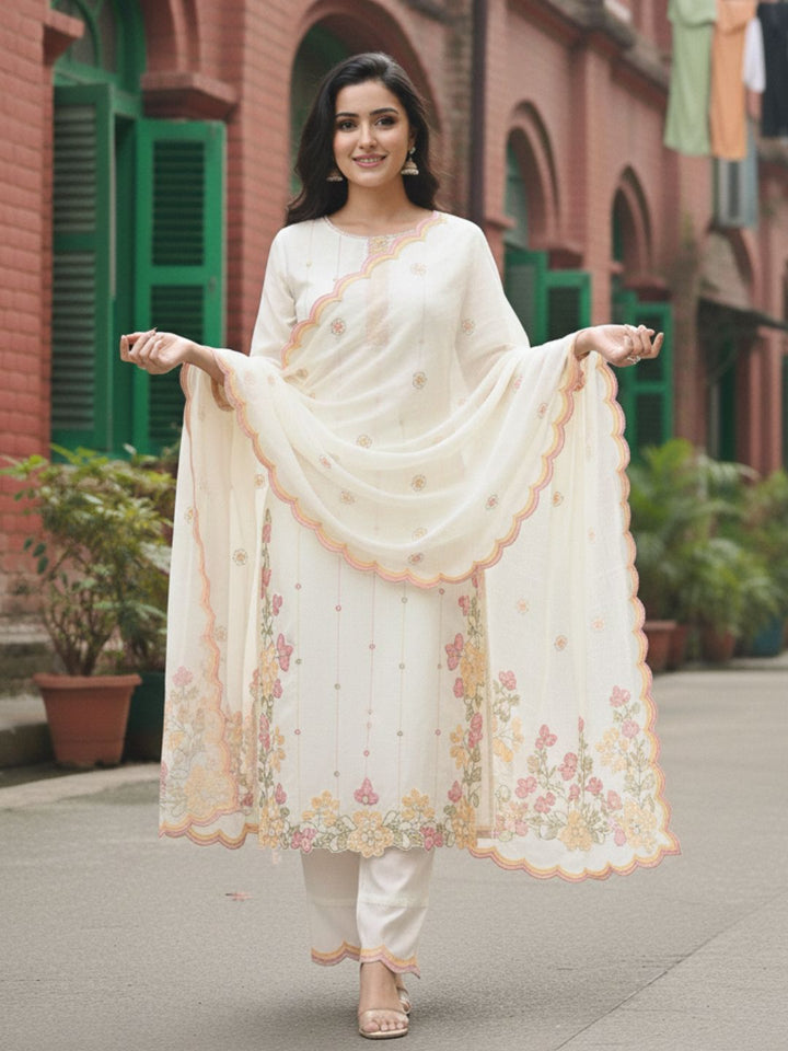 Nadira Saint Full Embroidery Lawn Suit Set