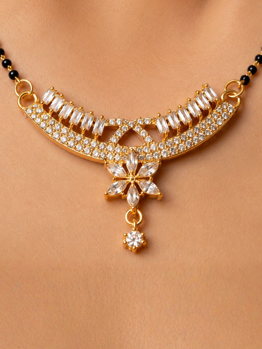 Nayra diamond Mangalsutra with earings set
