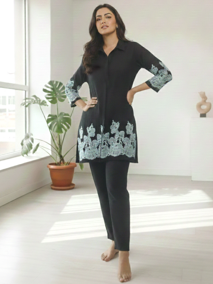 Reet Onyx Embroidered Co-ord Set