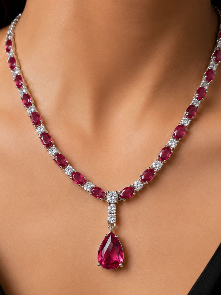 Nayra diamond necklace with earings set