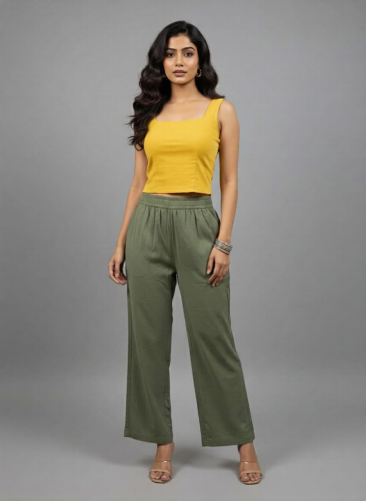 Drona moss embroidery cotton 3 pc co-ord set