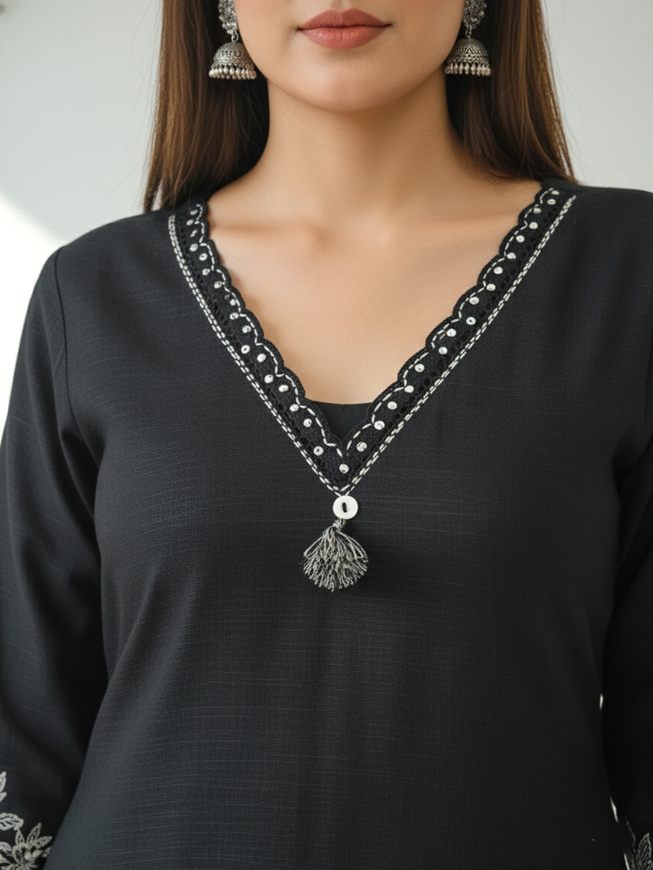 Reet Jet Embroidered Suit Set