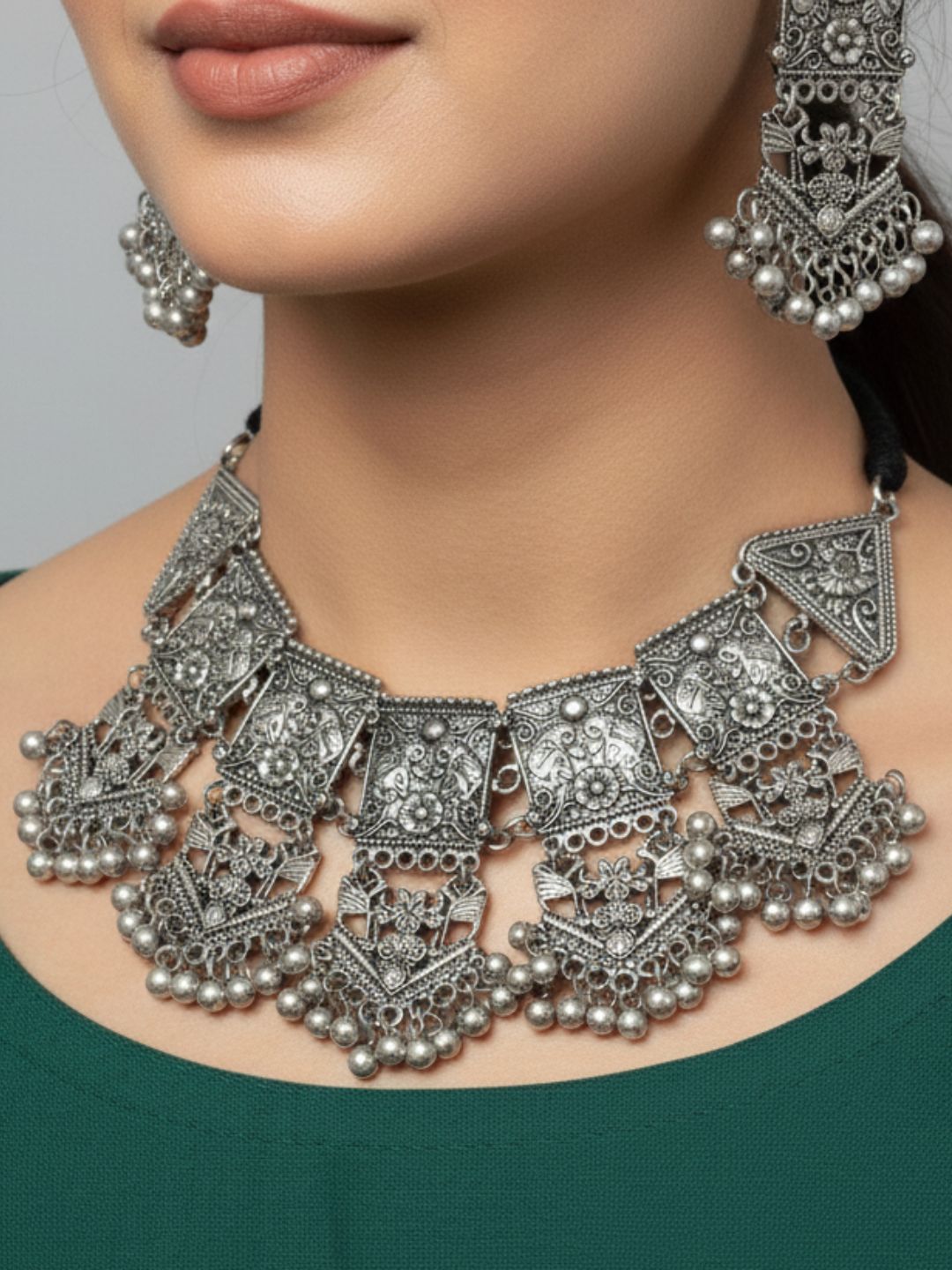 Antara Oxidised necklace set