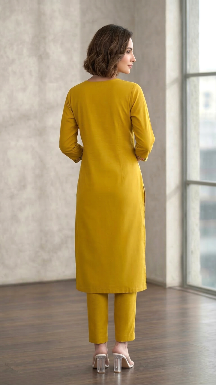 Mohini Sunglow Embroidered Kurta Pant Set