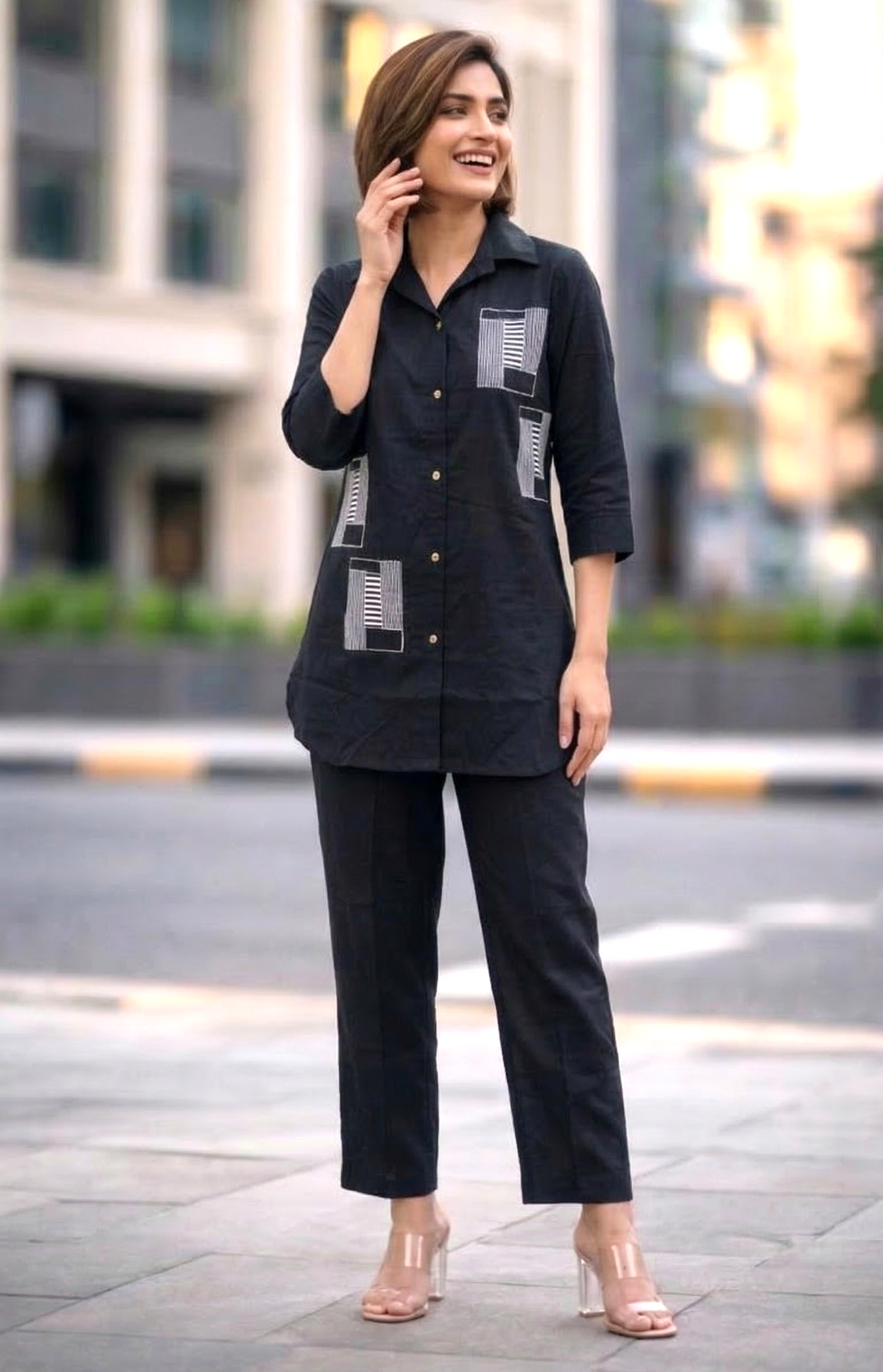 Sorbo sable cotton co-ord set