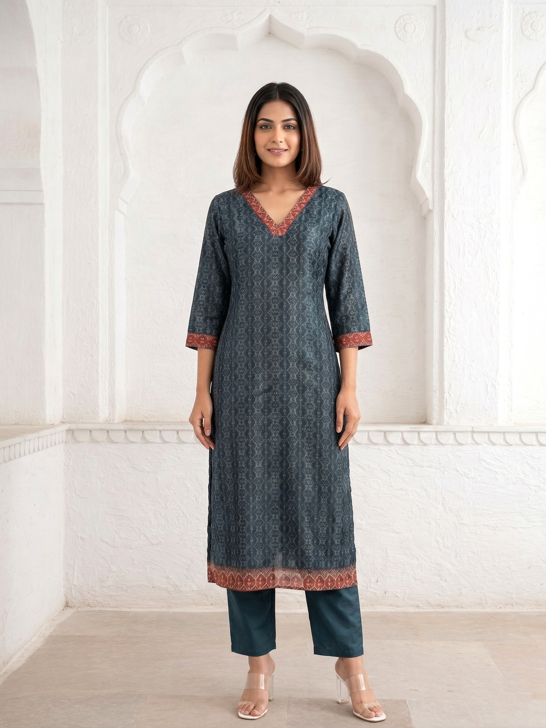 Katy Midnight Printed Suit Set