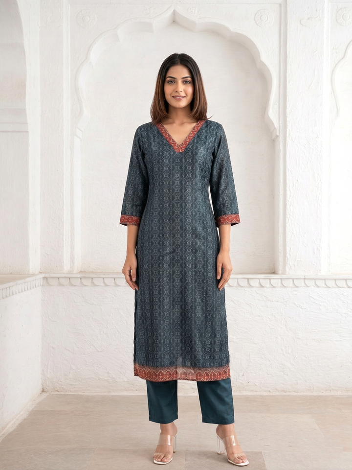 Katy Midnight Printed Suit Set