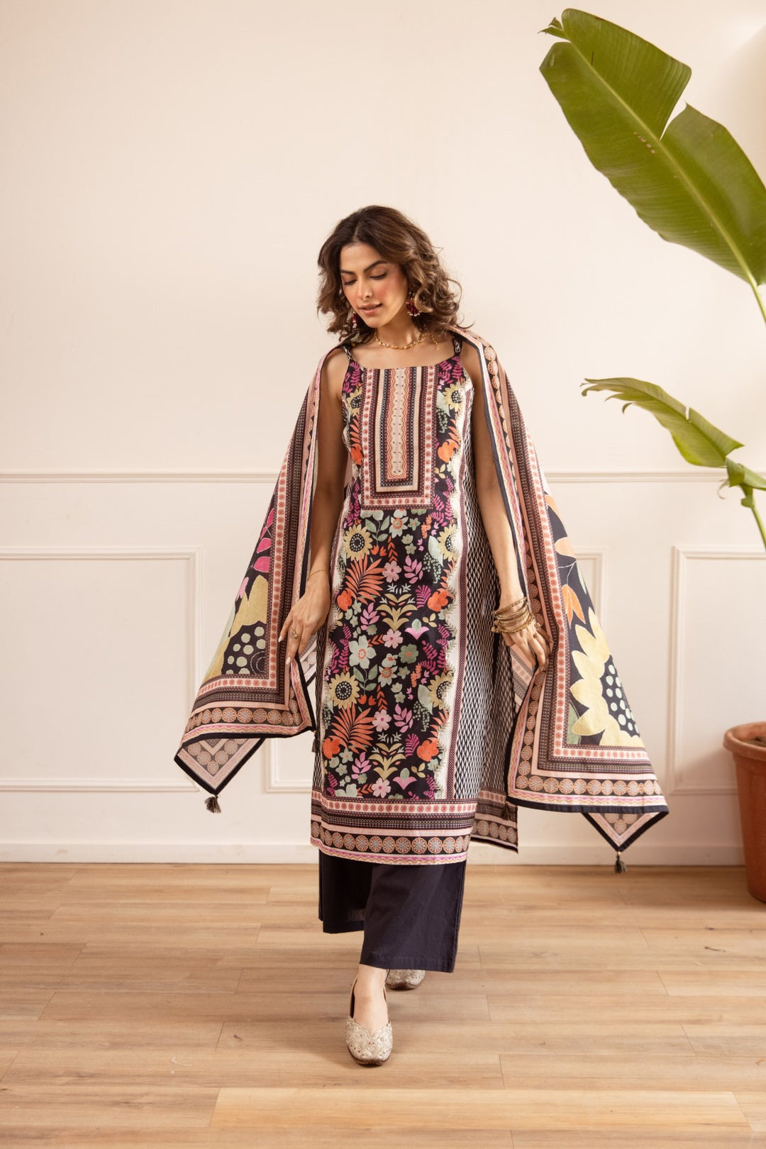 Karen Moonstone printed cotton suit set