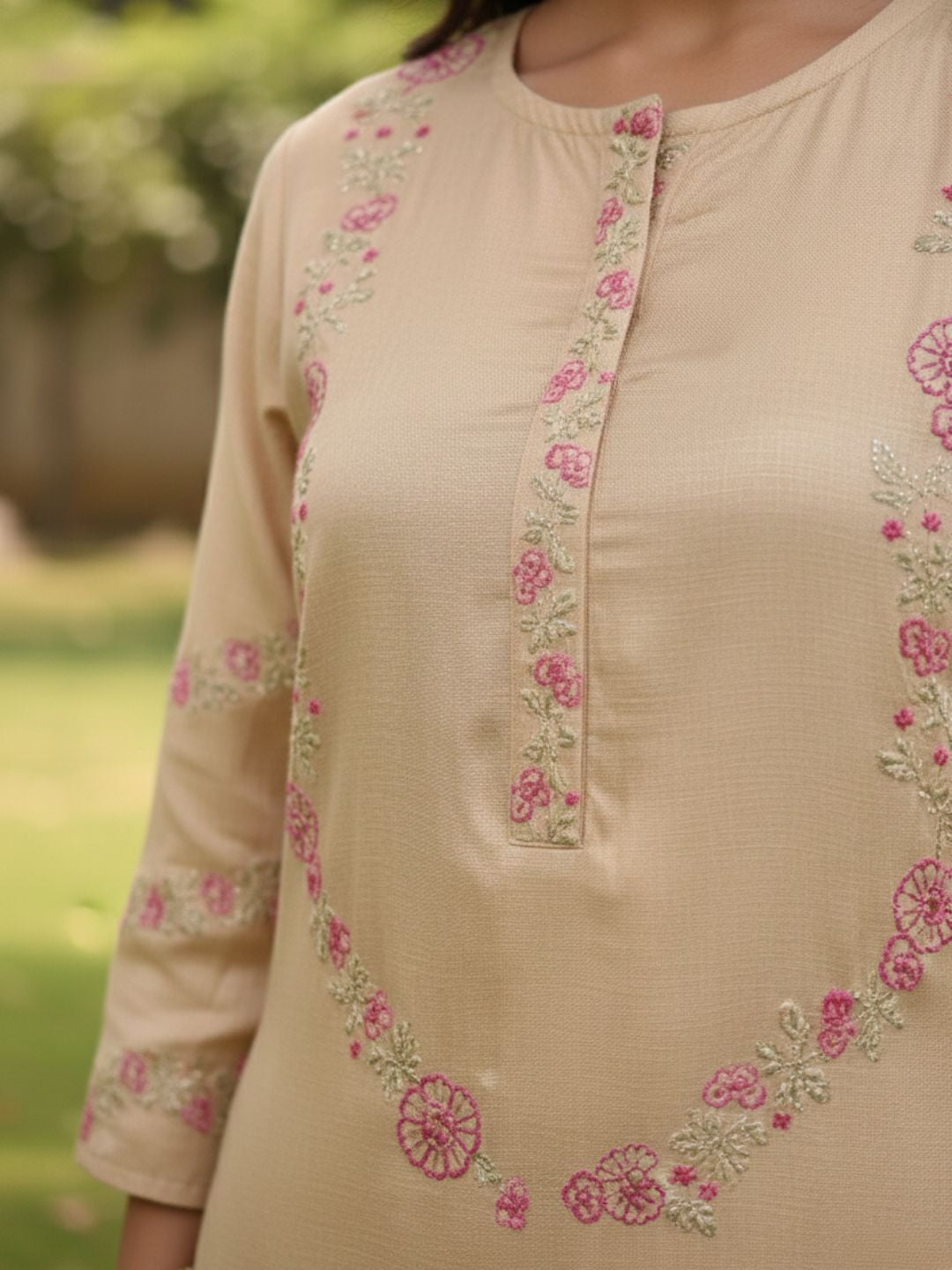 Raya Honey Embroidered Co-ord Set