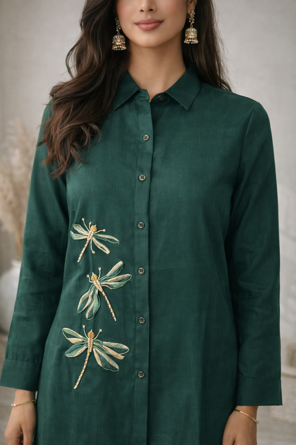 Oorvi Fern Embroidered Co-ord Set