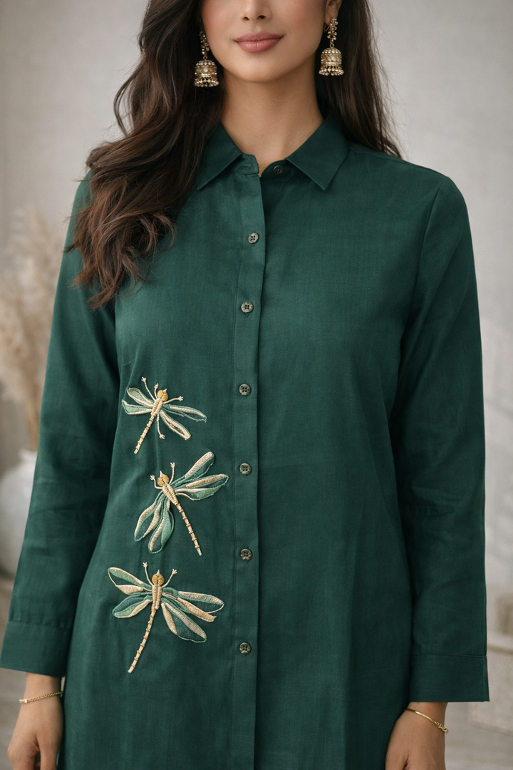 Oorvi Fern Embroidered Co-ord Set