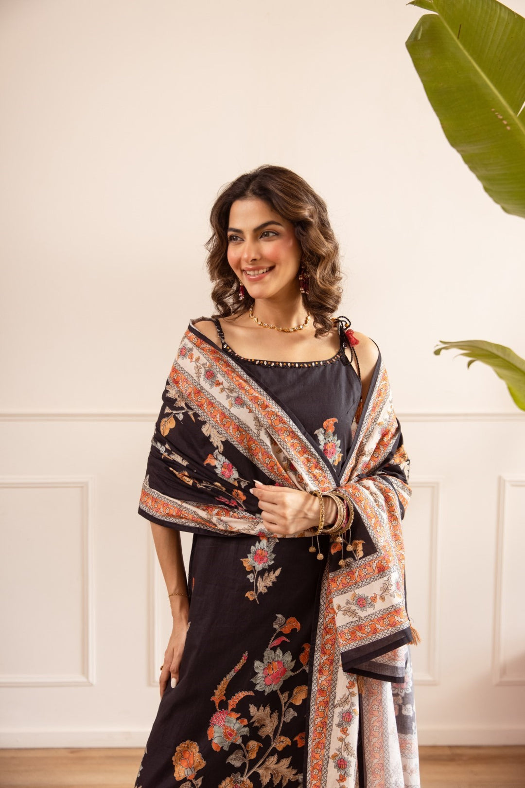 Karen obsidian cotton suit set
