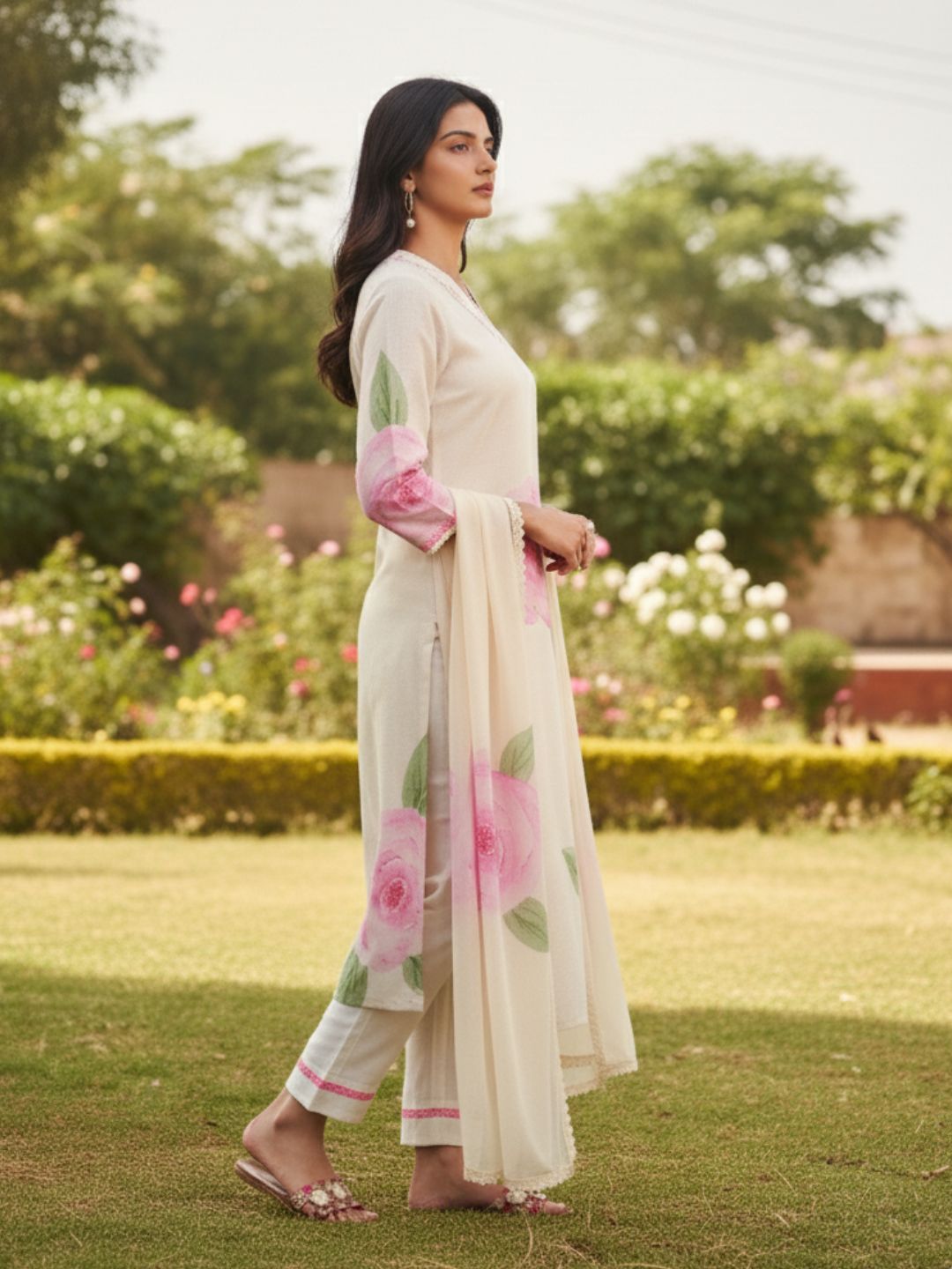 Lisba Rose Linen Cotton Suit Set