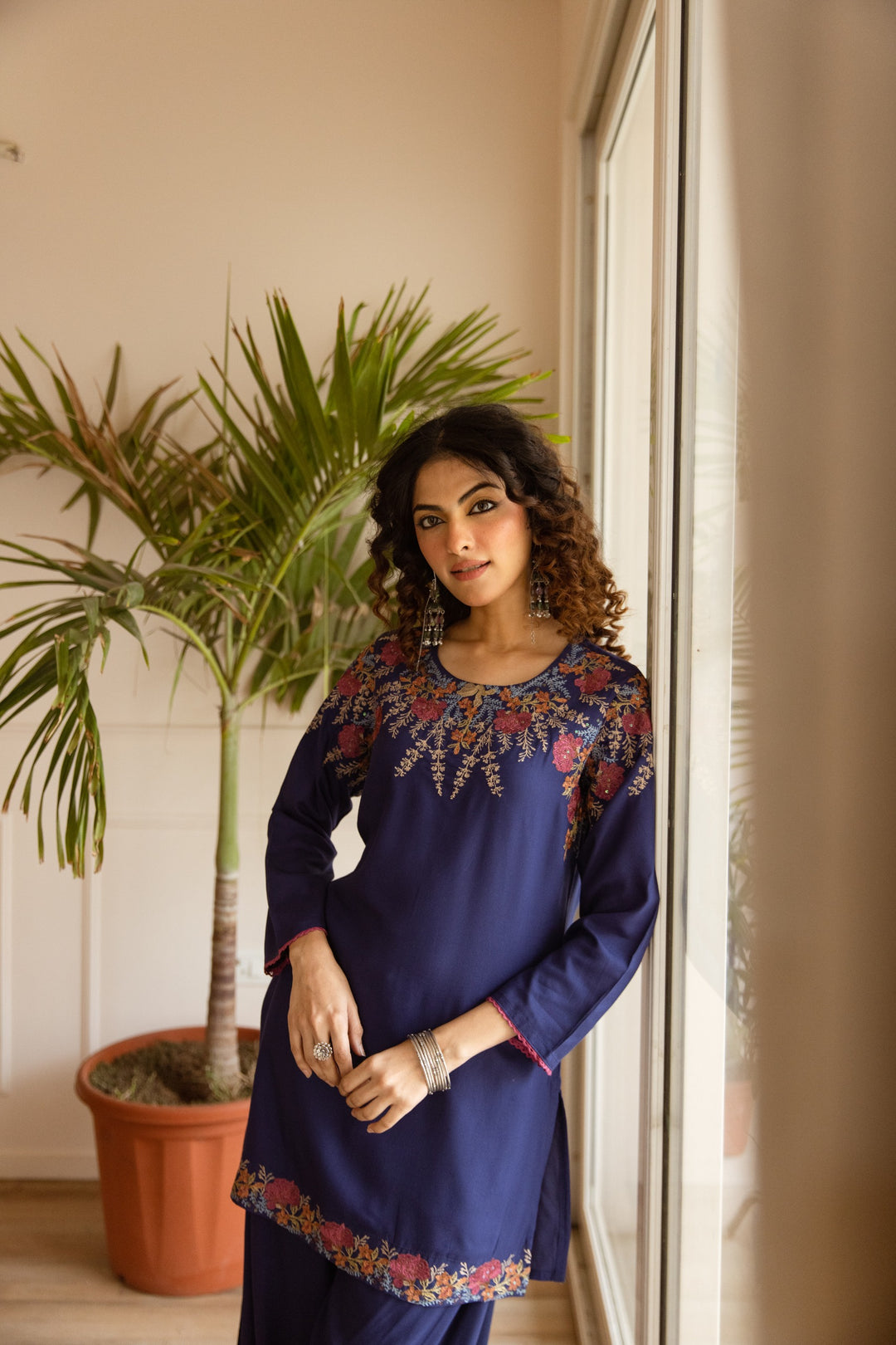 Karen classo embroidery cotton co-ord set