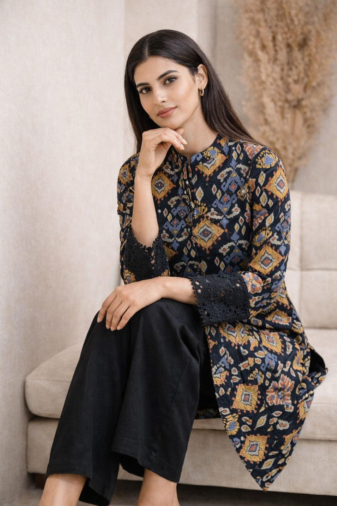 Surbhi sable cotton kurta pant set