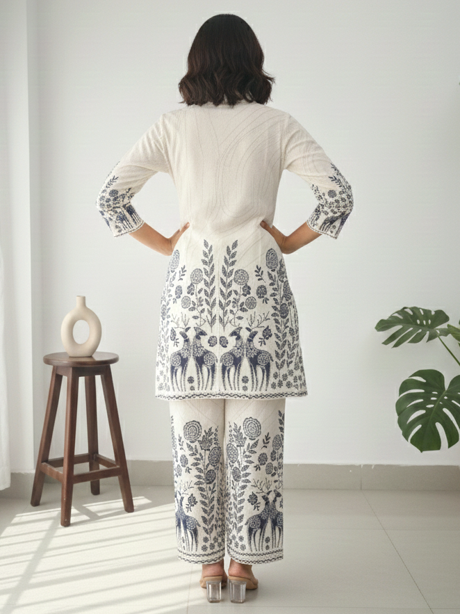 Reet Dove Embroidered Co-ord Set