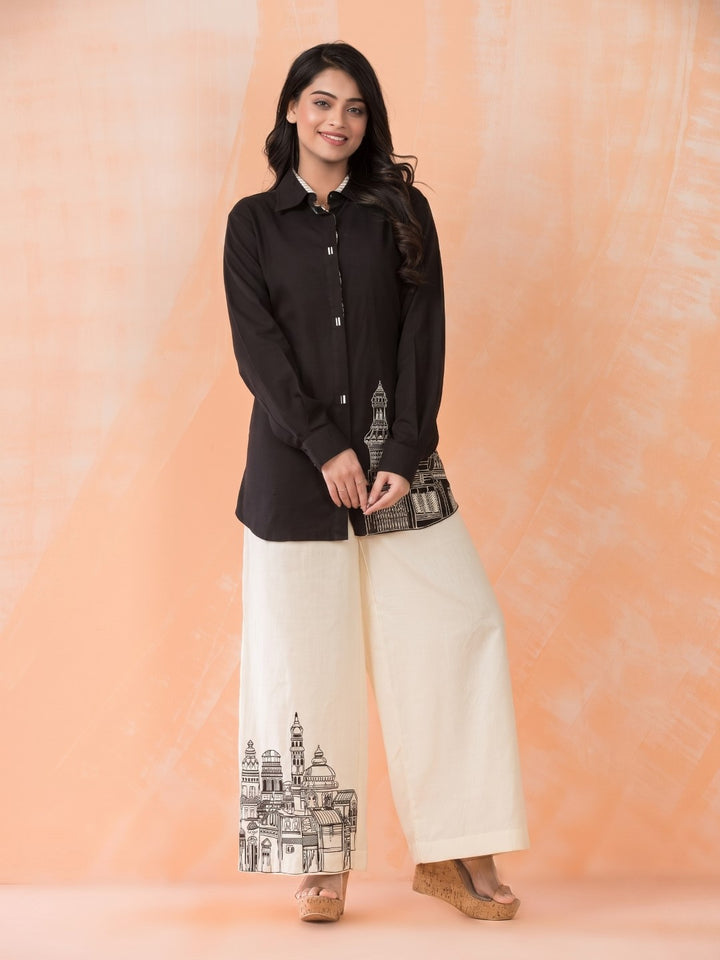 Niharika Monochrome Embroidery Co-ord Set