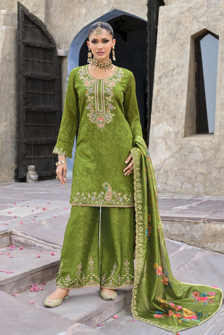 Mrinal Fern Full Work Heavy Suit Set