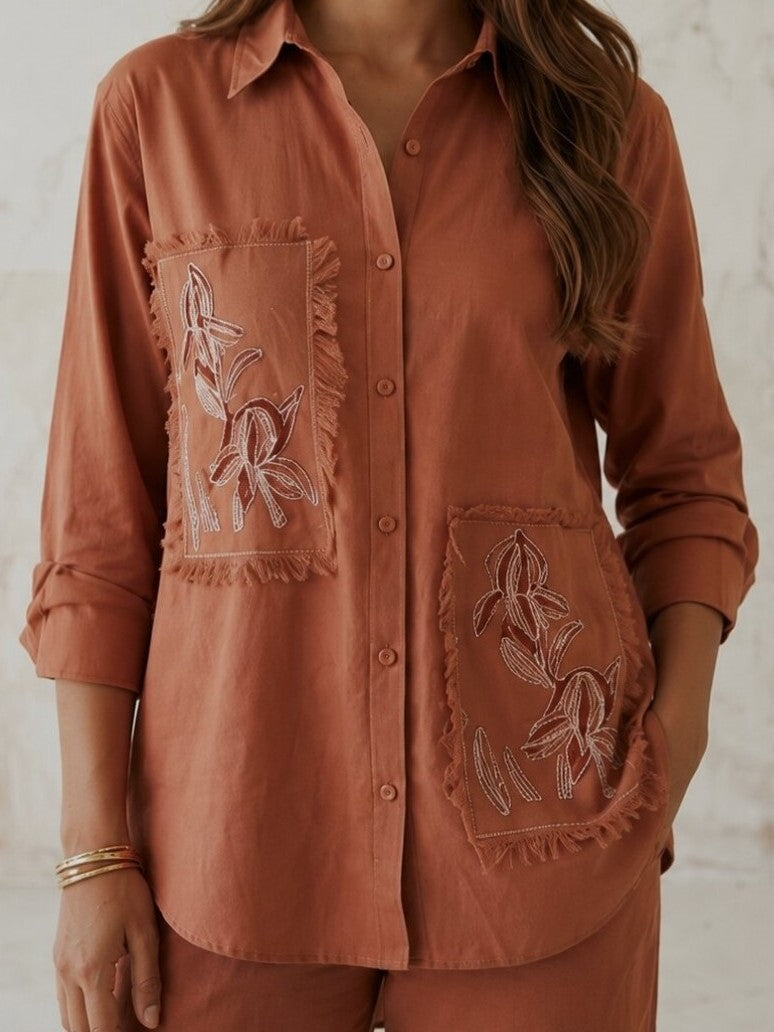Swades Persian Embroidery Cotton Co-ord Set