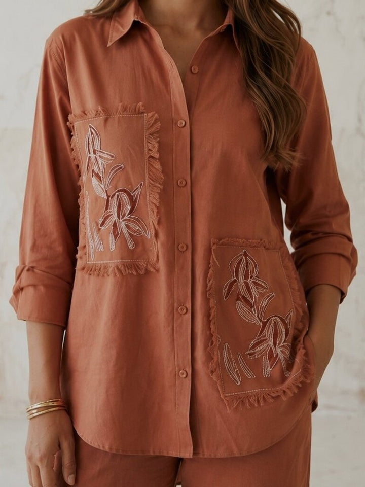 Swades Persian Embroidery Cotton Co-ord Set