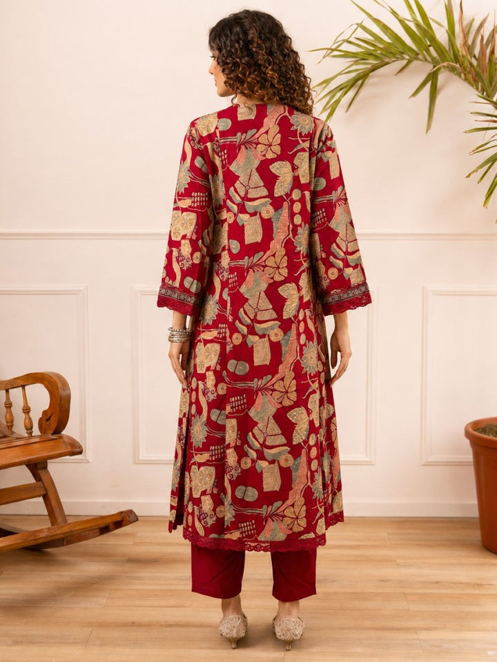 Karen Scarlet printed cotton suit set