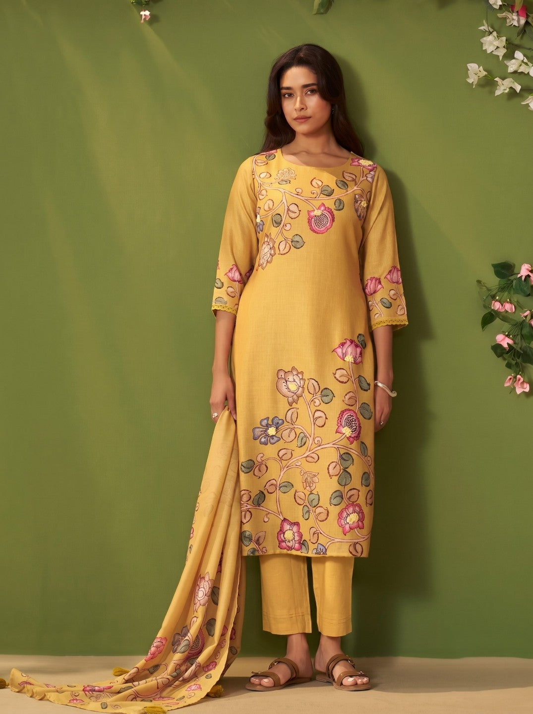 Itrh flax Cotton suit set