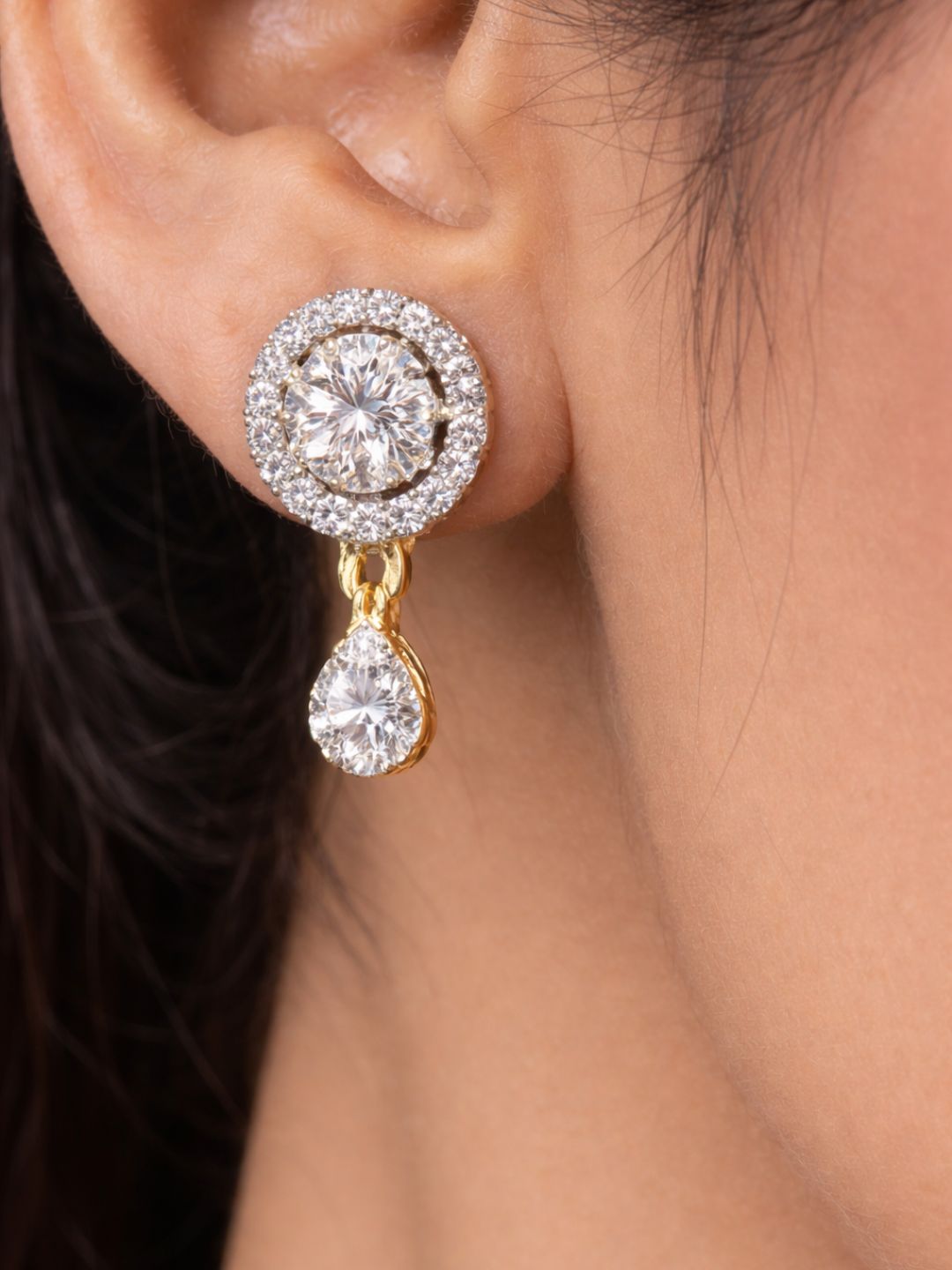 Rivaaz diamond Mangalsutra with earings set