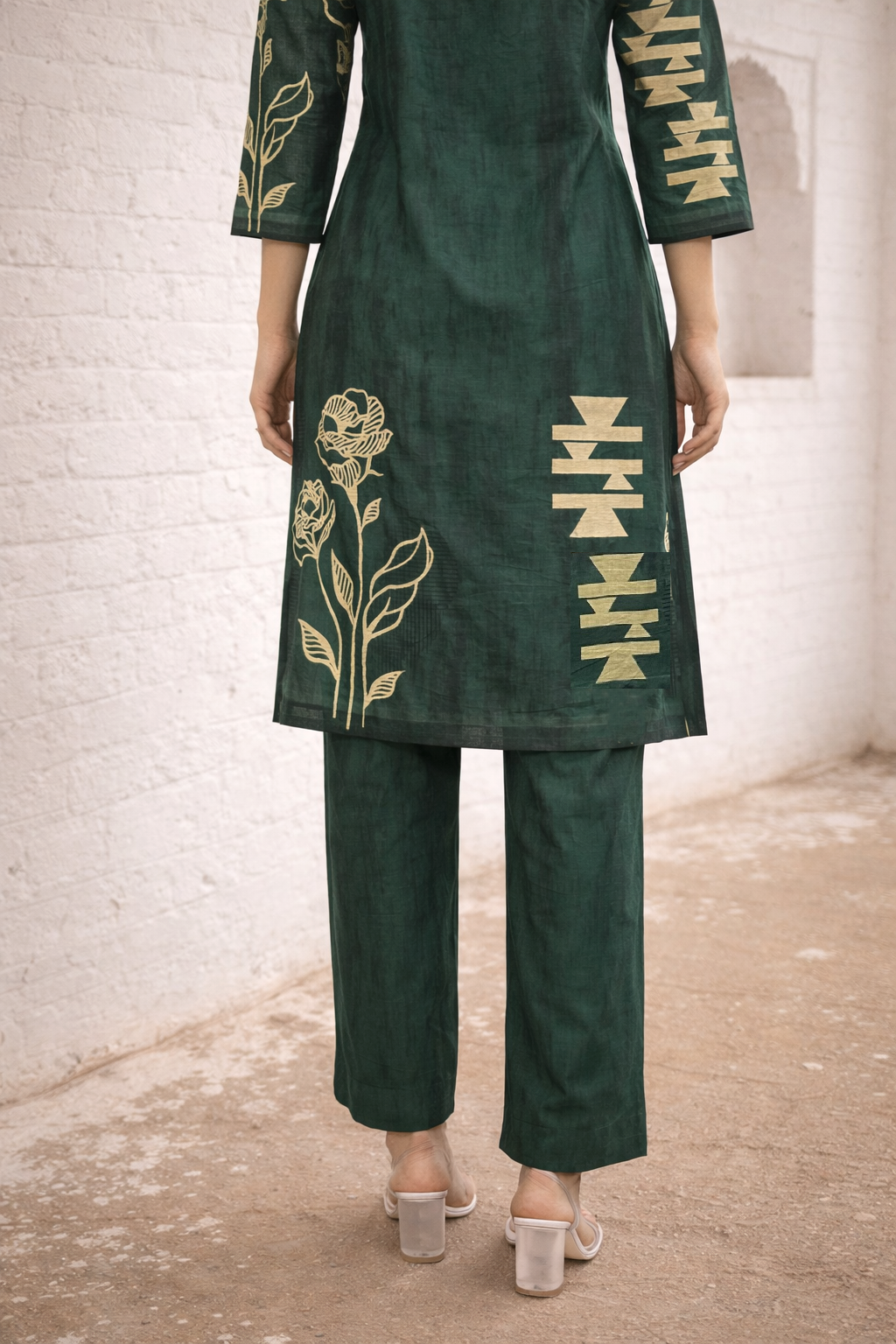 Swades moss cotton Kurta pant set