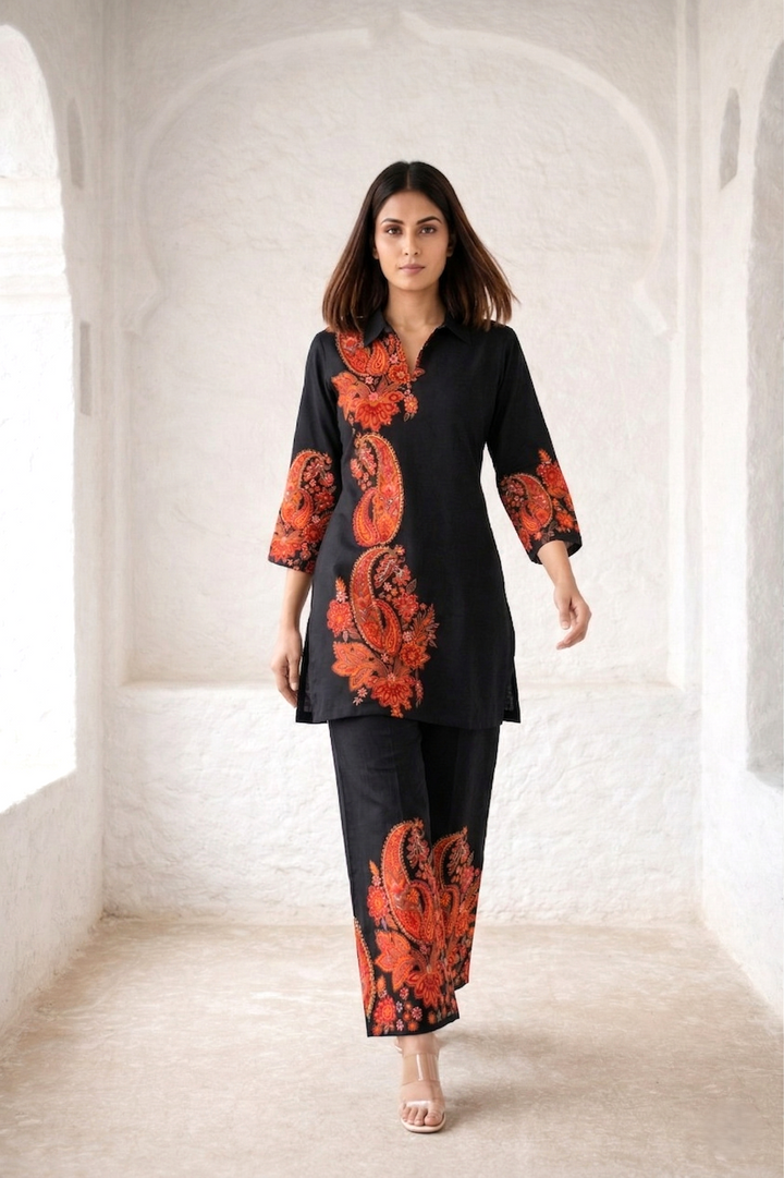 Akshara sepia printed co-ord set