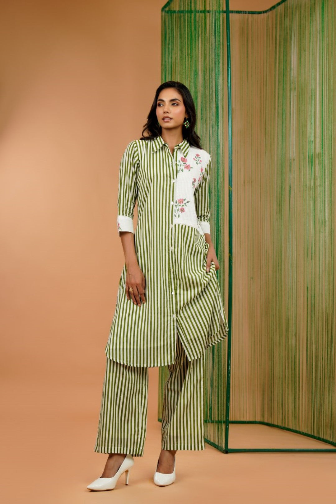 Tatva slime Stripes cotton co-ord set