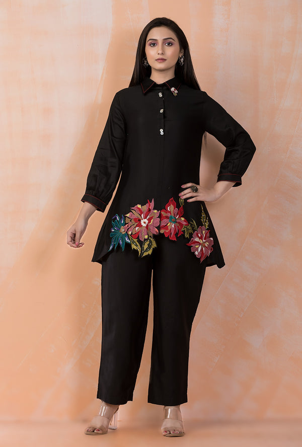 Sabhya Raven Embroidery premium co-ord set
