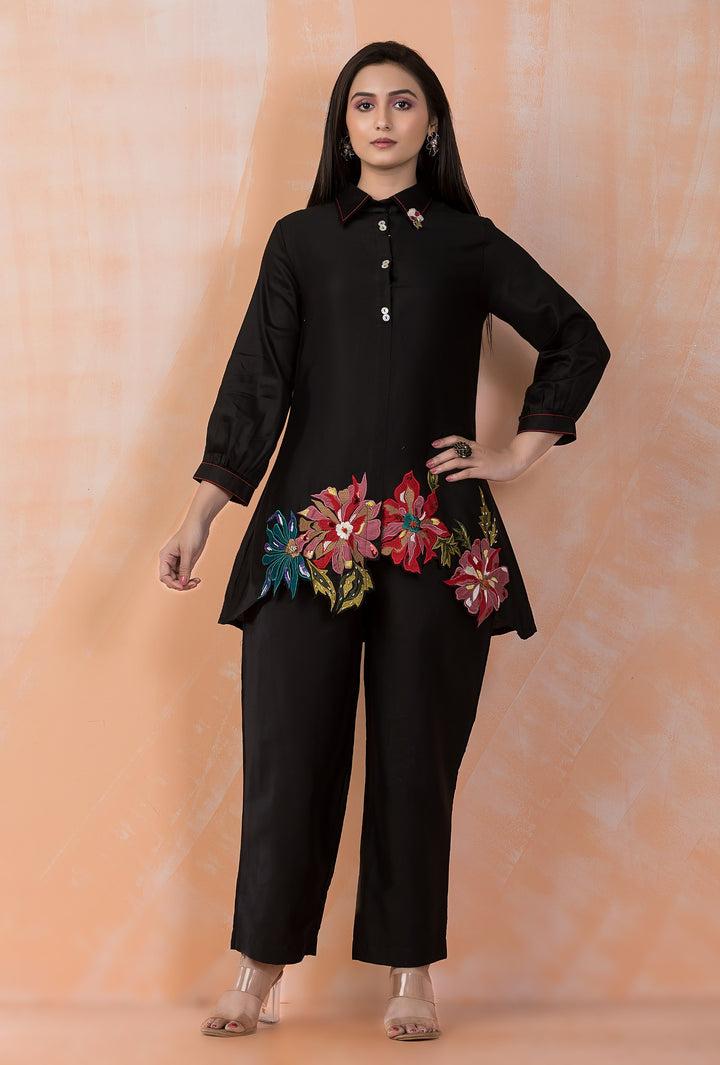 Sabhya Raven Embroidery premium co-ord set