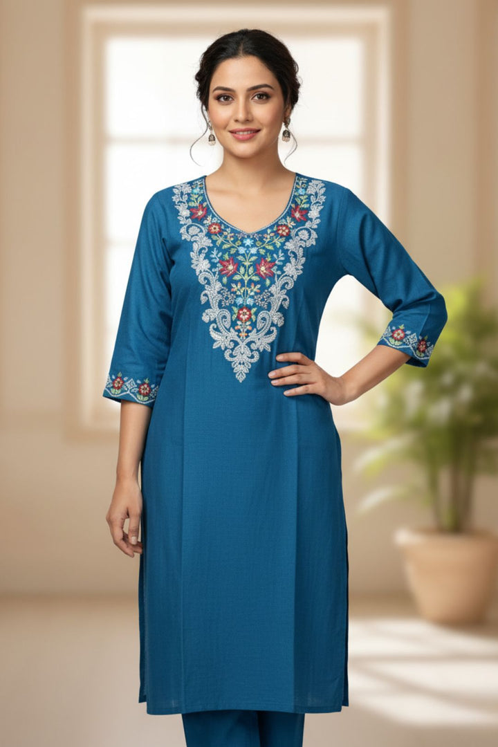 Ira Royal Embroidered Co-ord Set