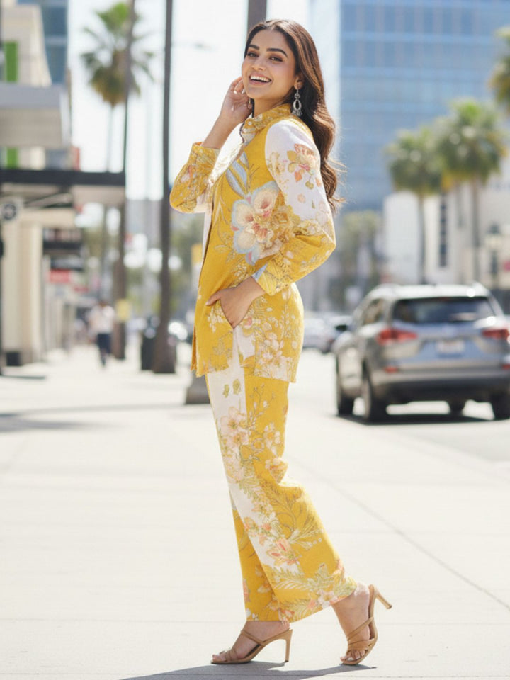 vastramaya amber cotton printed co-ord set