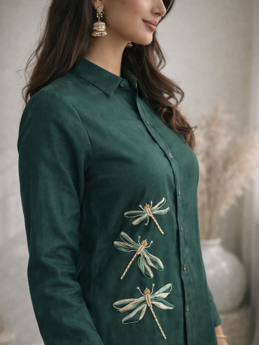 Oorvi Fern Embroidered Co-ord Set