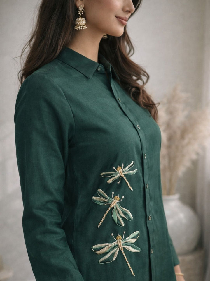 Oorvi Fern Embroidered Co-ord Set