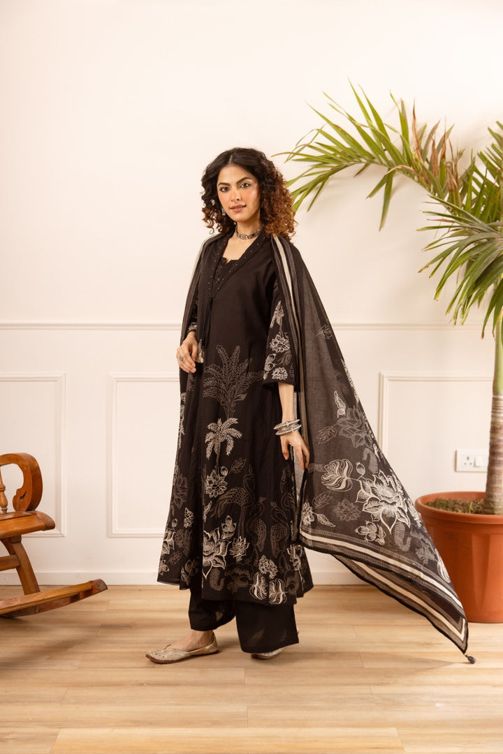 Karen carbon cotton suit set