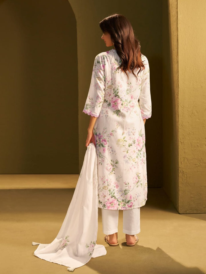 Itrh peony cotton linen suit set