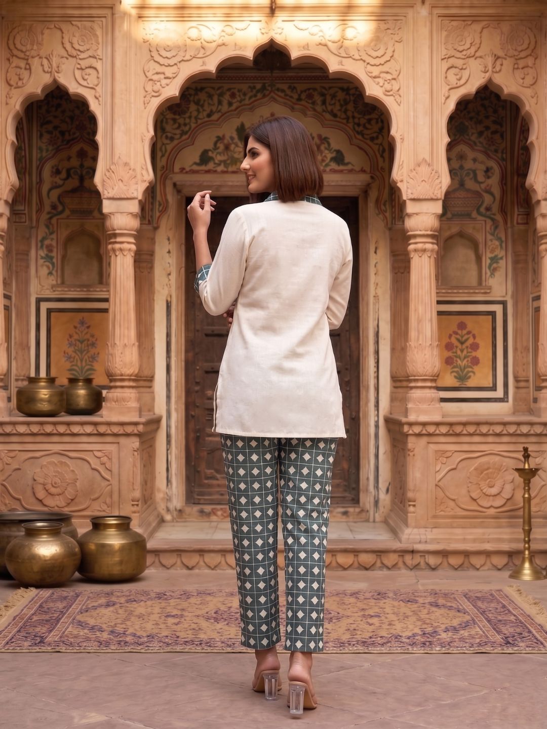 Vibha Peacock Printed Co-ord Set