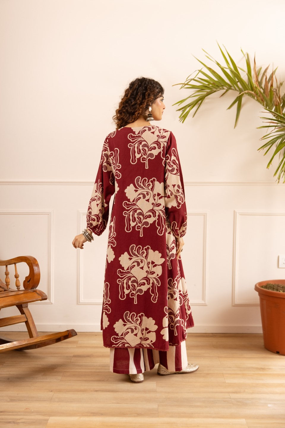 Karen sangria printed cotton co-ord set