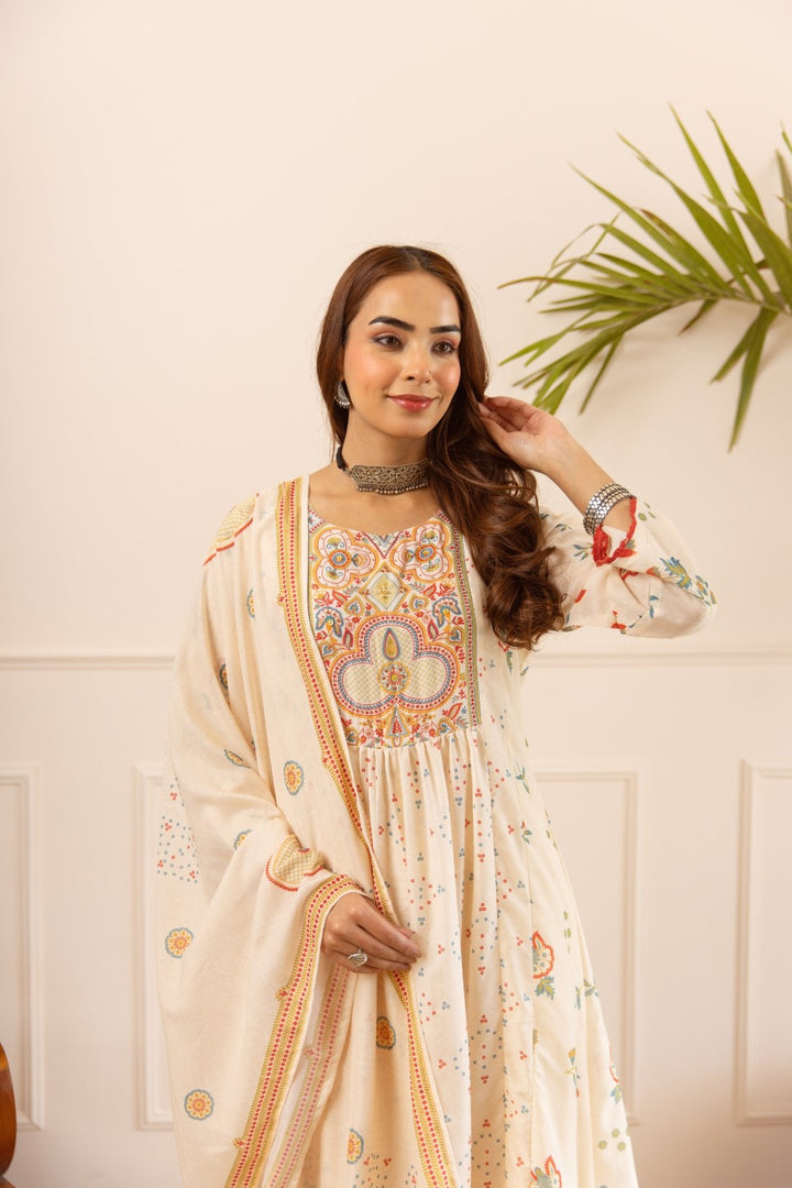 Karen alabaster cotton suit set