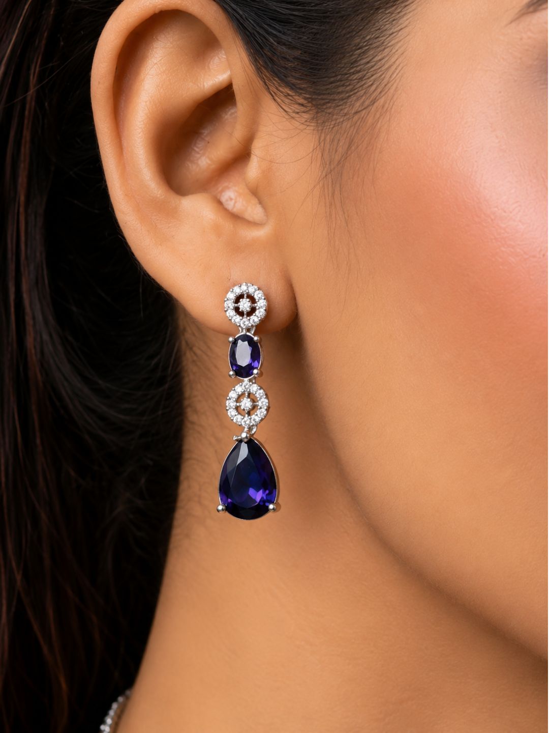 Nayra diamond necklace with earings set