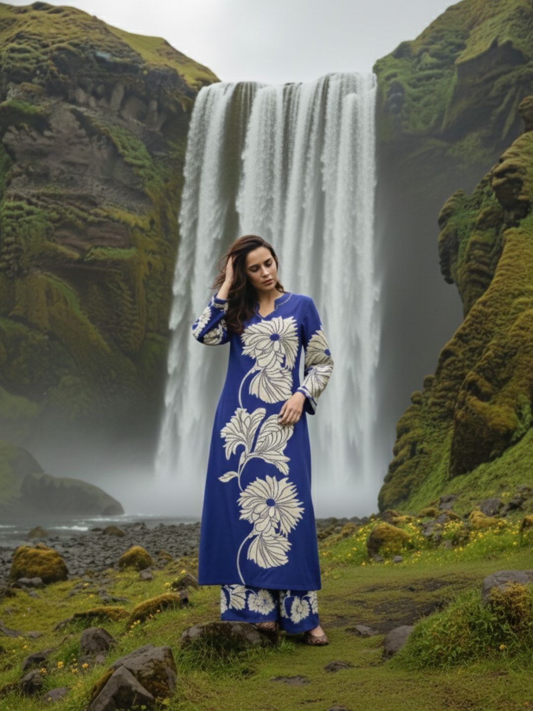 Bakul Spruce Digital Printed Kurta Pant Set