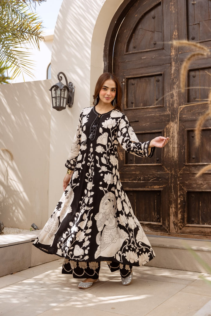 Karen abbey printed kurta pant set