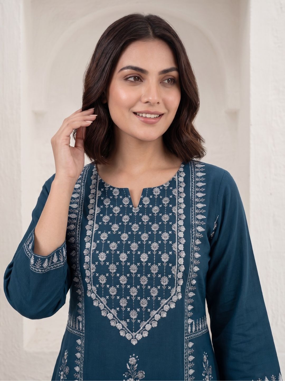 Nabha Azure Printed Kurti