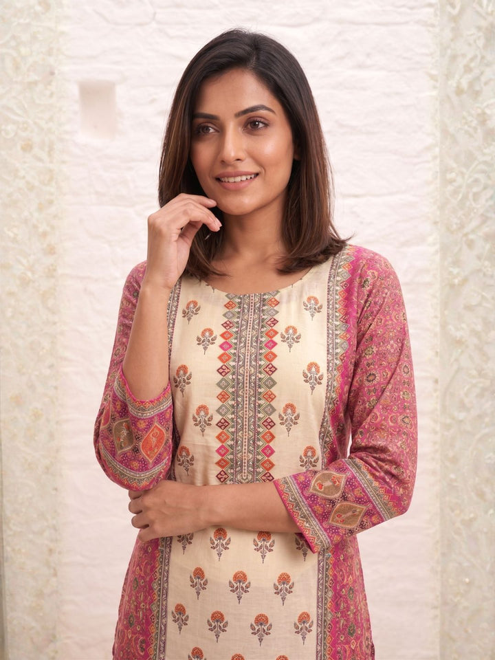 Shanti Rose Printed Suit set